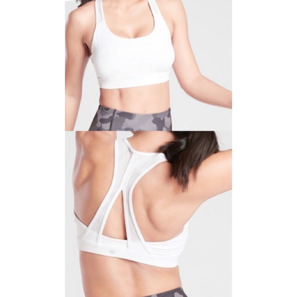 Athleta Contender Sports Bra White - Size M